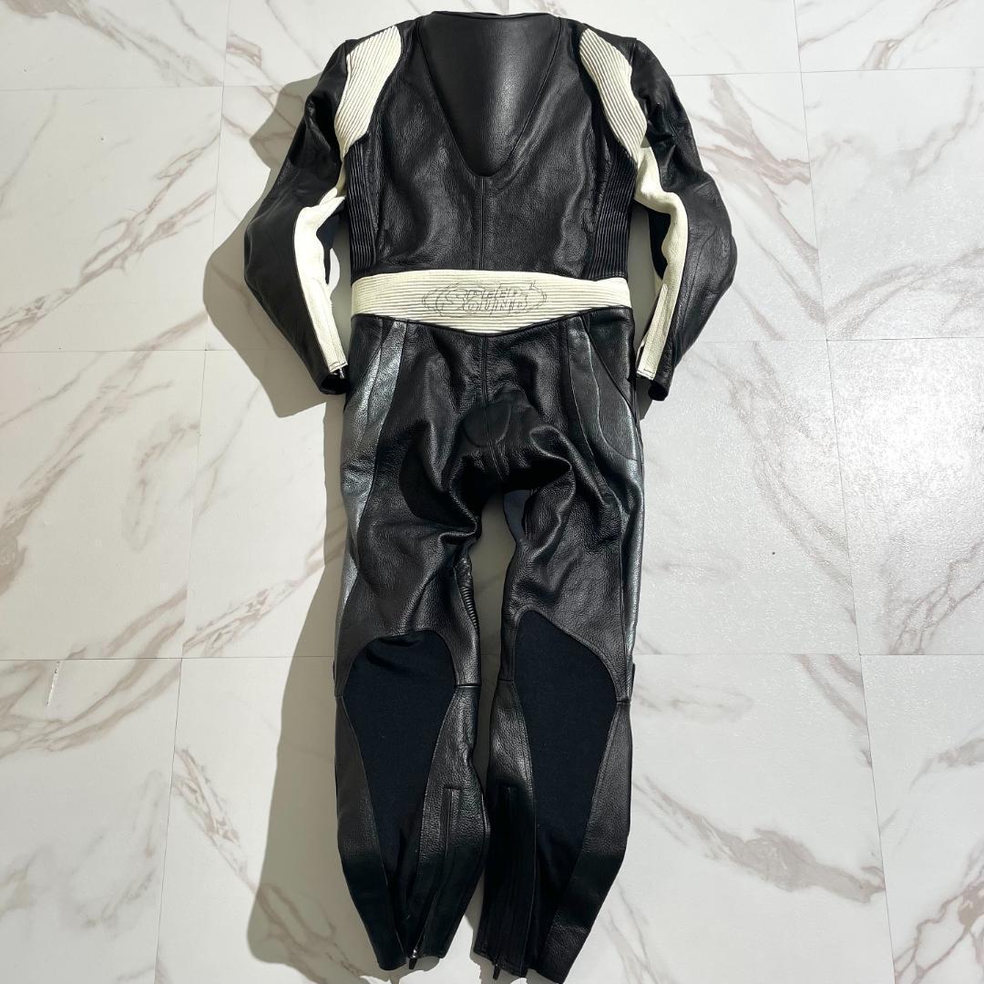 未使用　SPEED OF SOUND　SOS-18　レザースーツ　白黒　革ツナギ