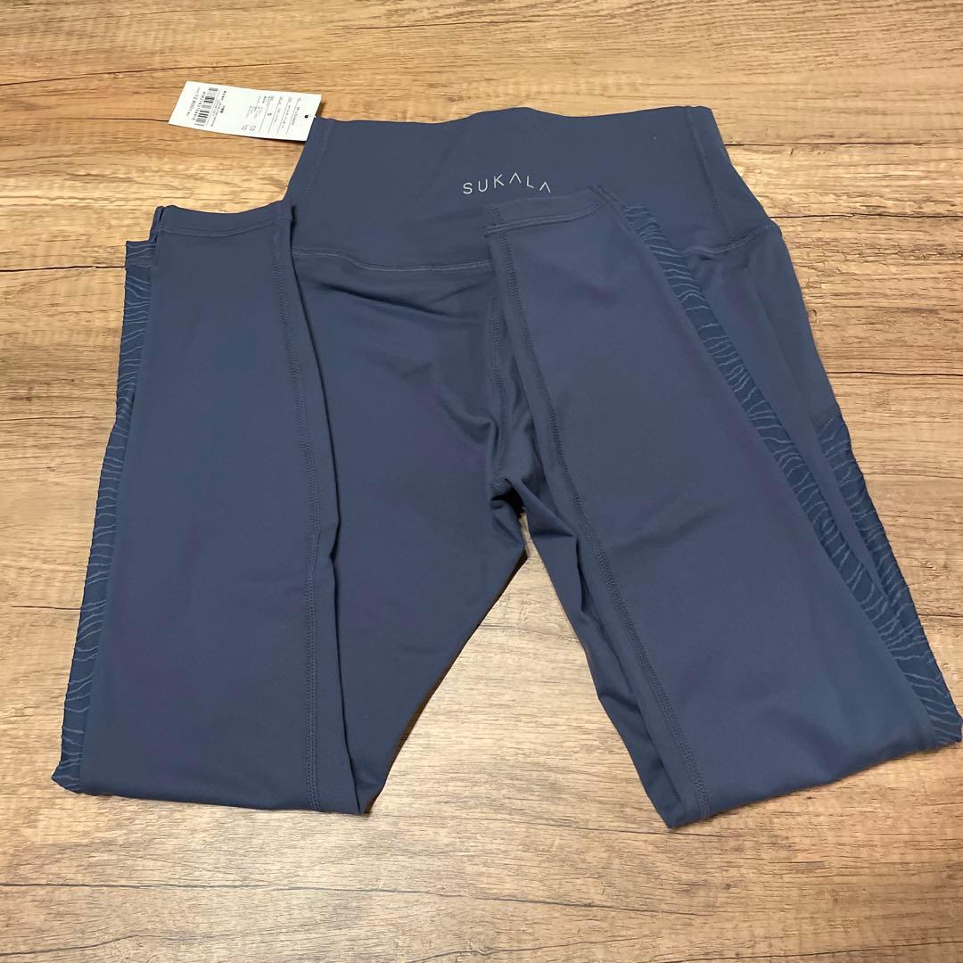 ★最終価格・新品★ スカーラ エコジャガードレギンス スモークブルー S 完売品