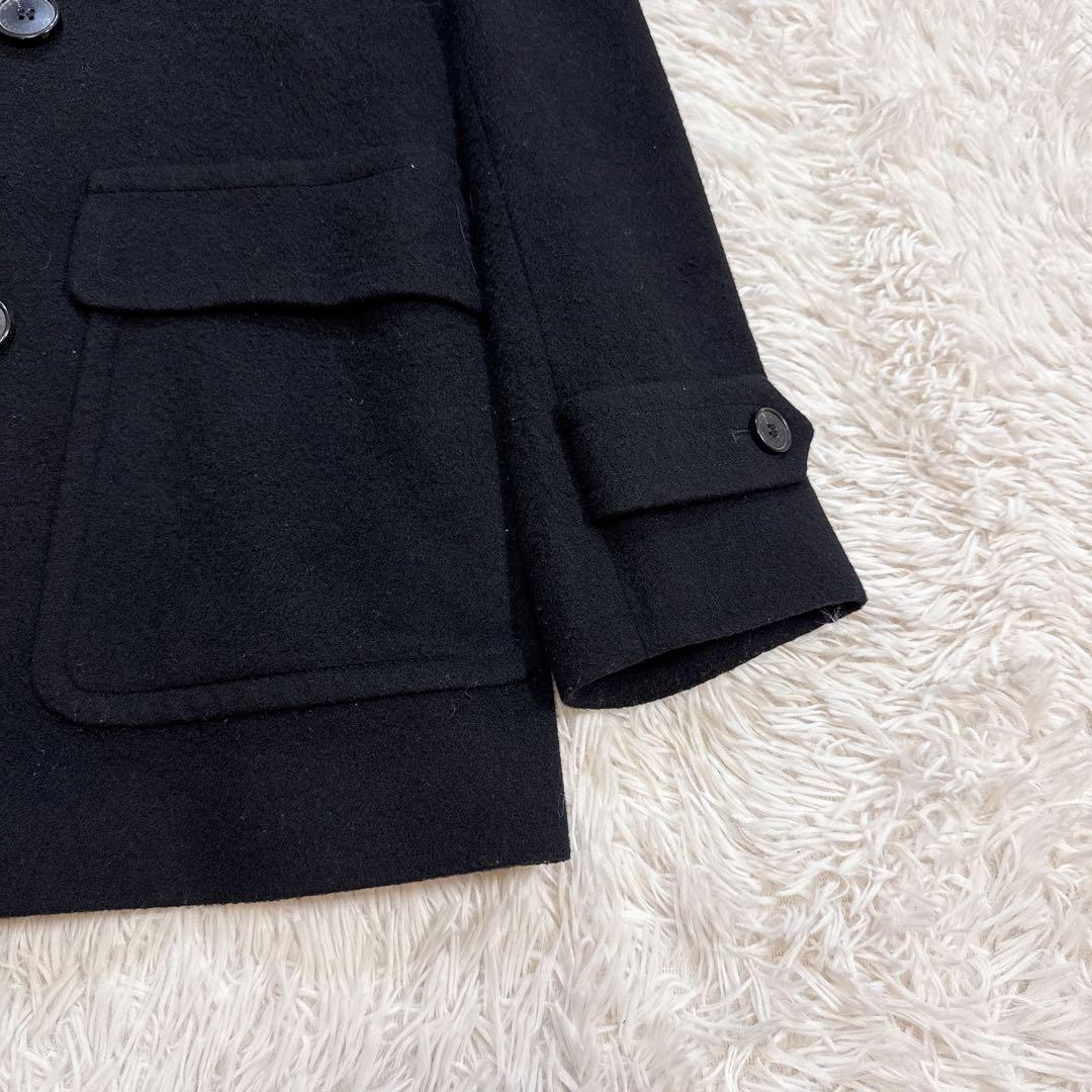 【美品】マッキントッシュ ピーコート ブラック 裏地ロゴ 36 英国製