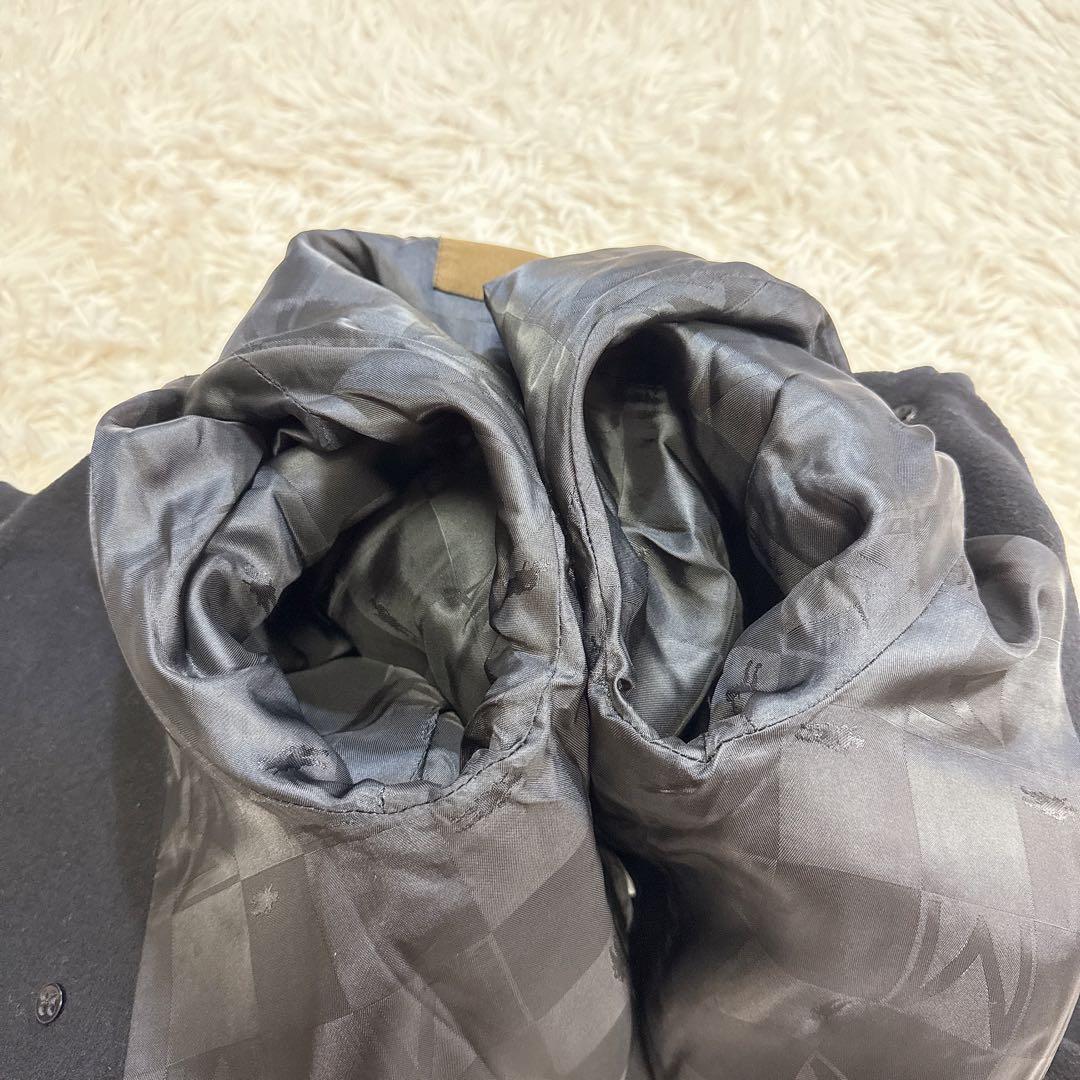 【美品】マッキントッシュ ピーコート ブラック 裏地ロゴ 36 英国製