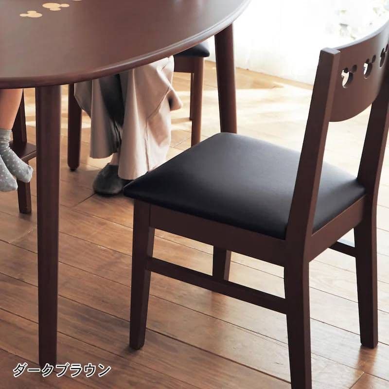 ✯美品✯ベルメゾン Disney ミッキーモチーフ 天然木チェア 2脚セット