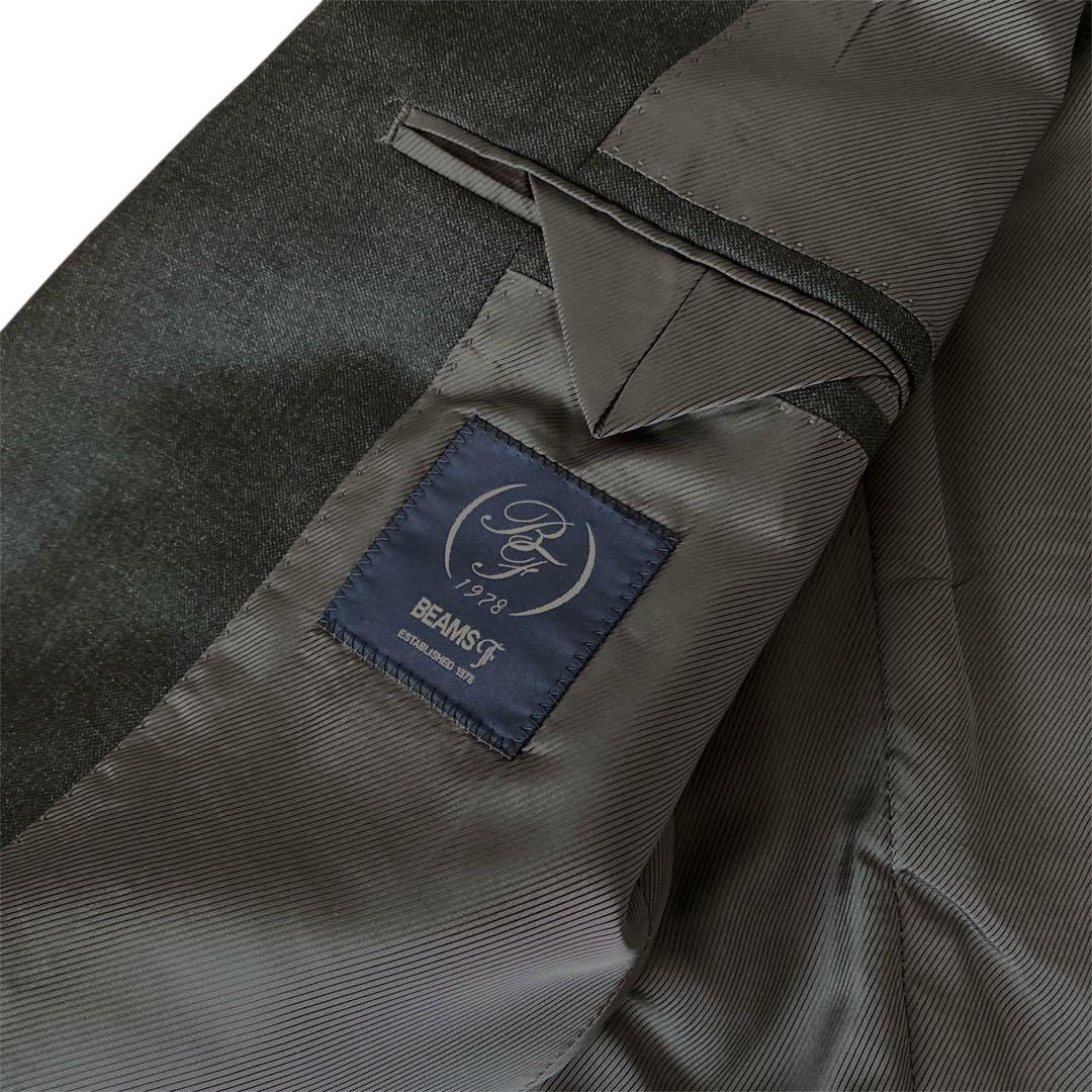 BEAMS F × CANONICO ウールスーツ 48 チャコールグレー 美品