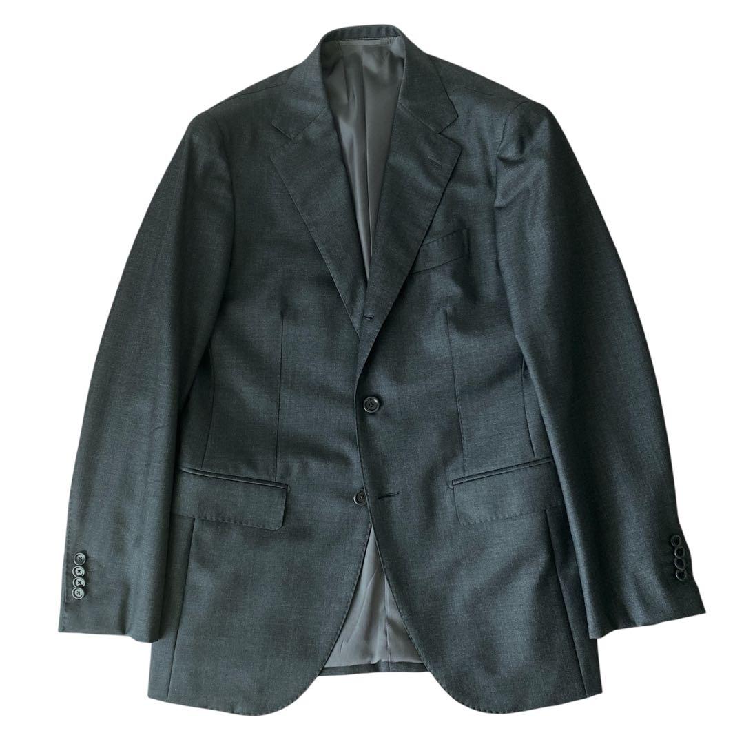 BEAMS F × CANONICO ウールスーツ 48 チャコールグレー 美品
