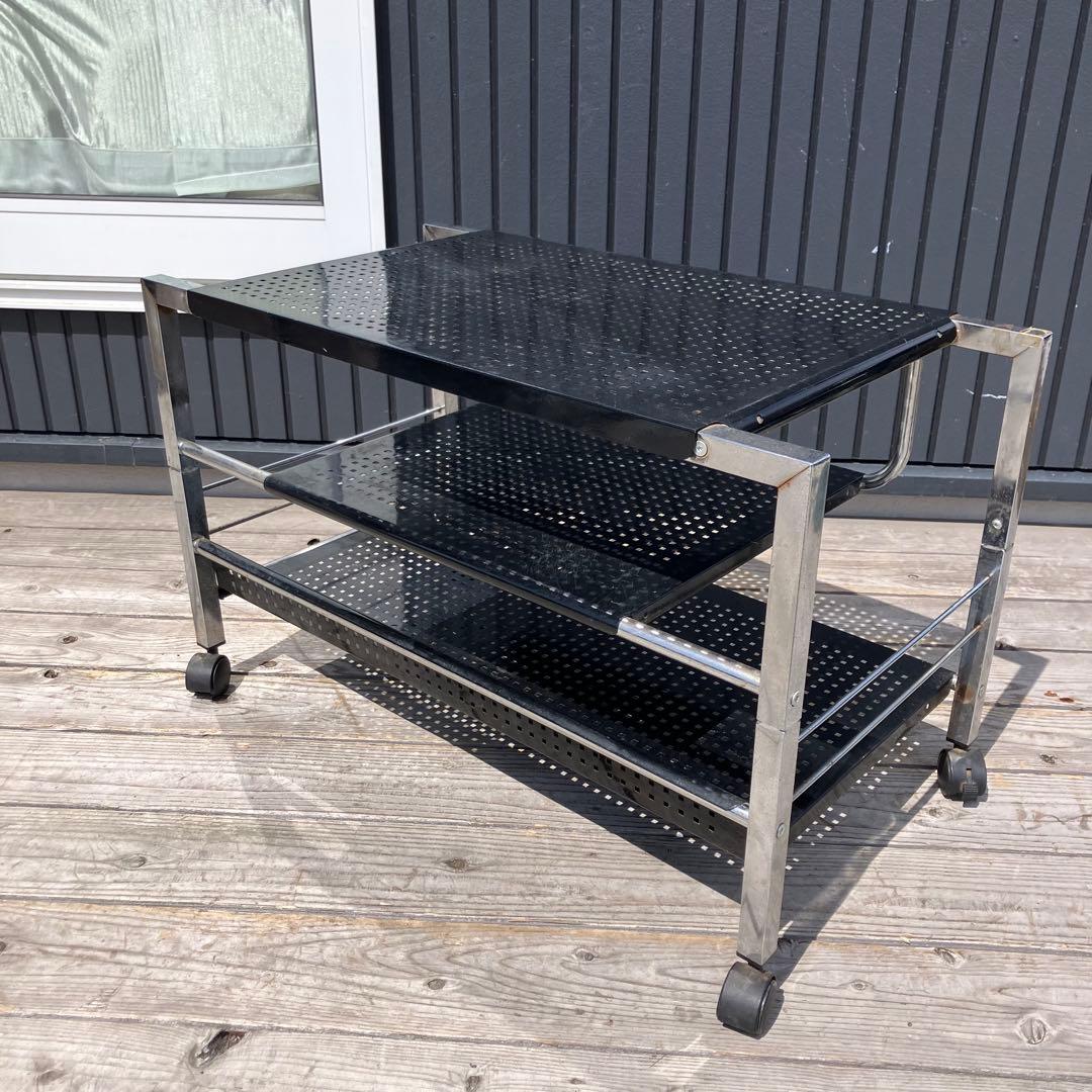 昭和レトロ インダストリアル スチール製テレビボード テレビ台 サイドテーブル