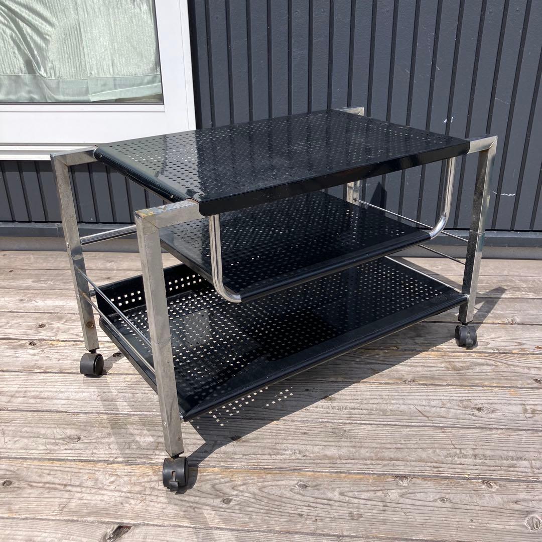 昭和レトロ インダストリアル スチール製テレビボード テレビ台 サイドテーブル