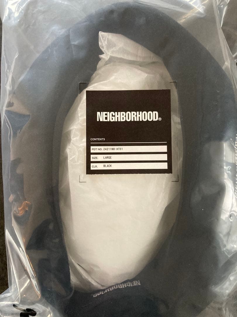 NEIGHBORHOOD BASQUE BERET 2024AW ブラック　L