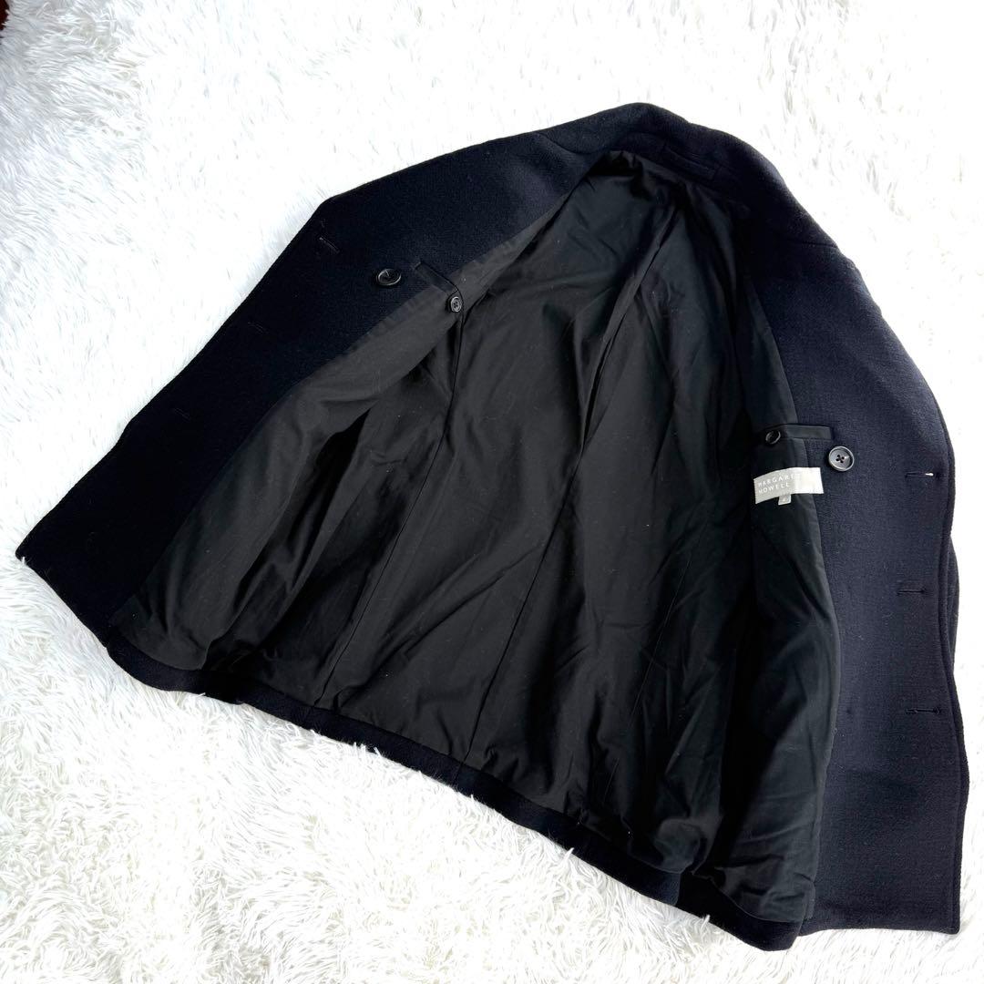 マーガレットハウエル Pコート ネイビー ウール ユニセックス