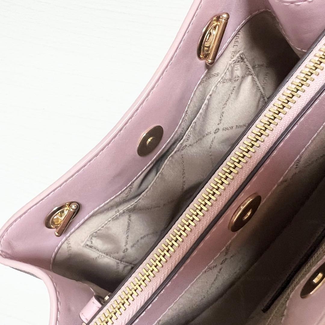 マイケルコース ハンドバッグ ブロッサム ブラウン ゴールドチェーン