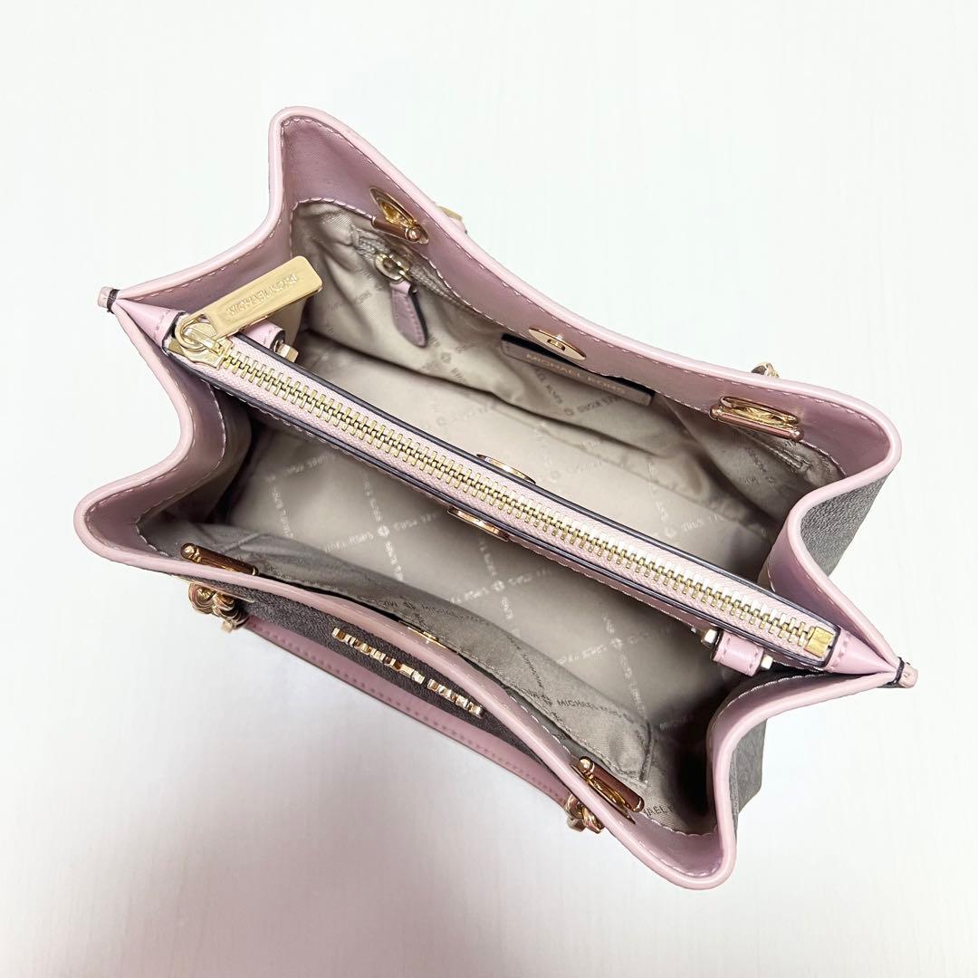 マイケルコース ハンドバッグ ブロッサム ブラウン ゴールドチェーン