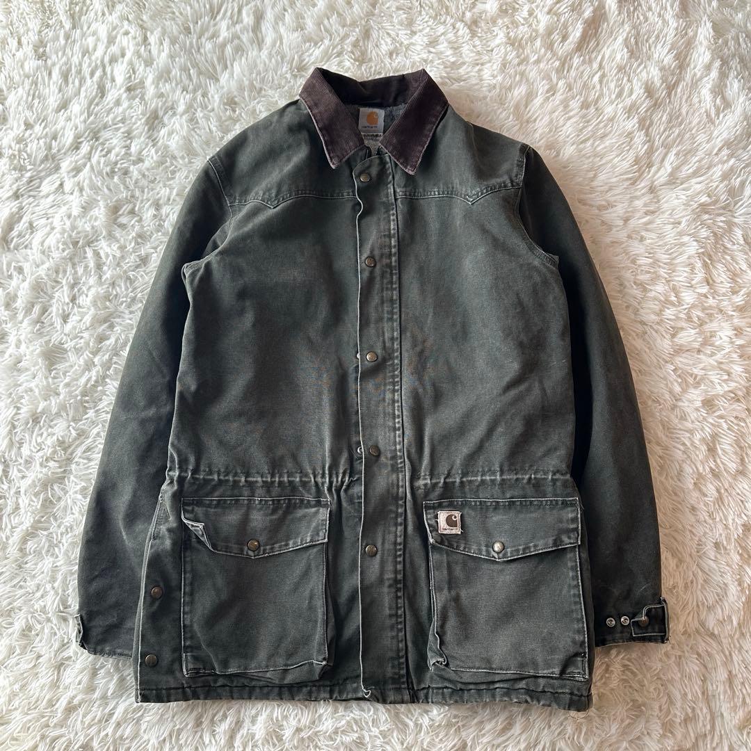 希少 90s Carhartt カバーオール ダック モスグリーン L Tall
