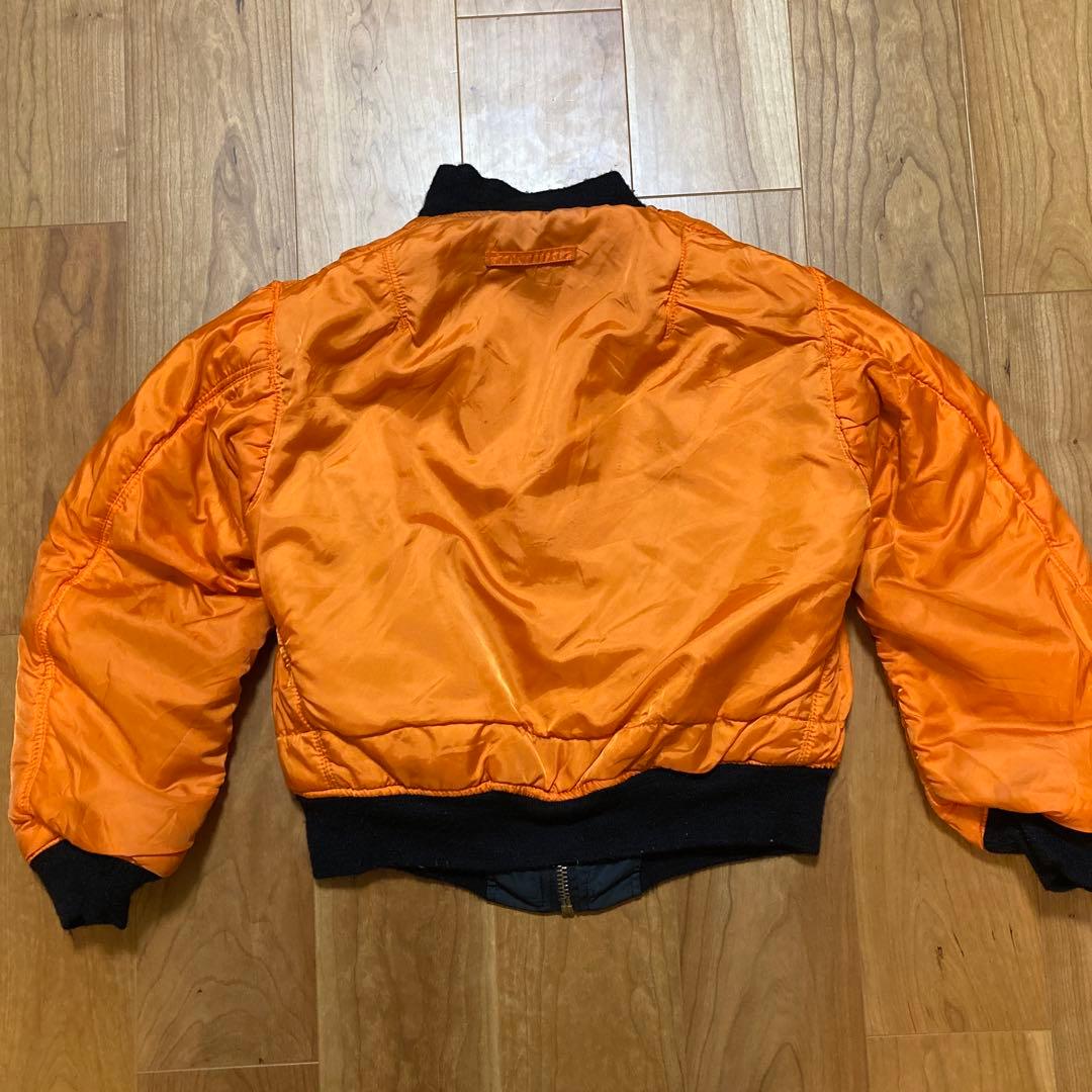 80s アルファ　MA-1 ブラック　IDEALジップ　アイデアルジップ