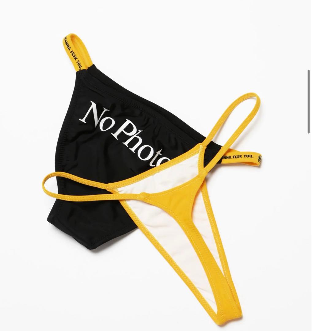 FR2 イエローLayered Bikini 黒/ピンク セパレート水着