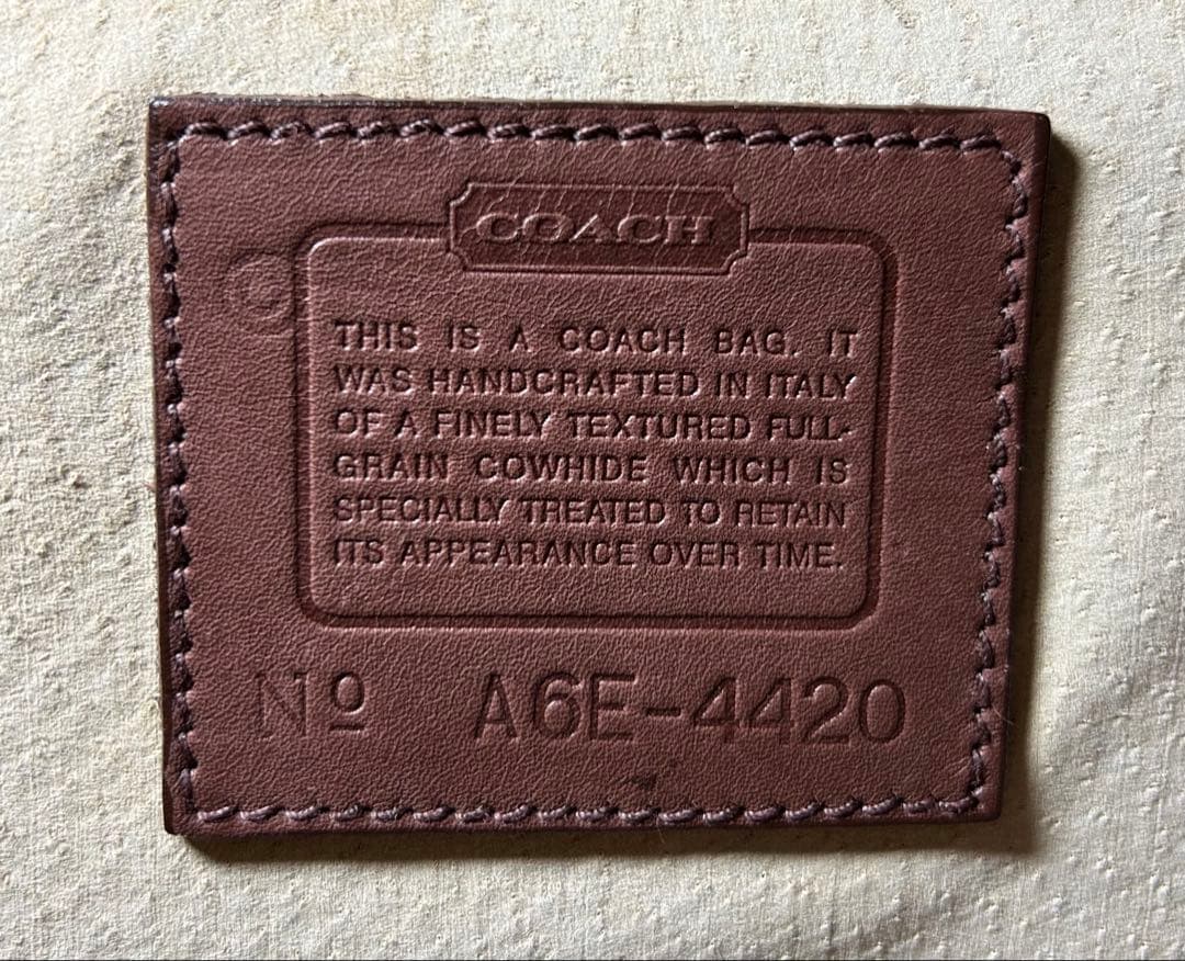 【希少】COACH オールドコーチ　ショルダーバッグ　ビジネス　A6E-4420