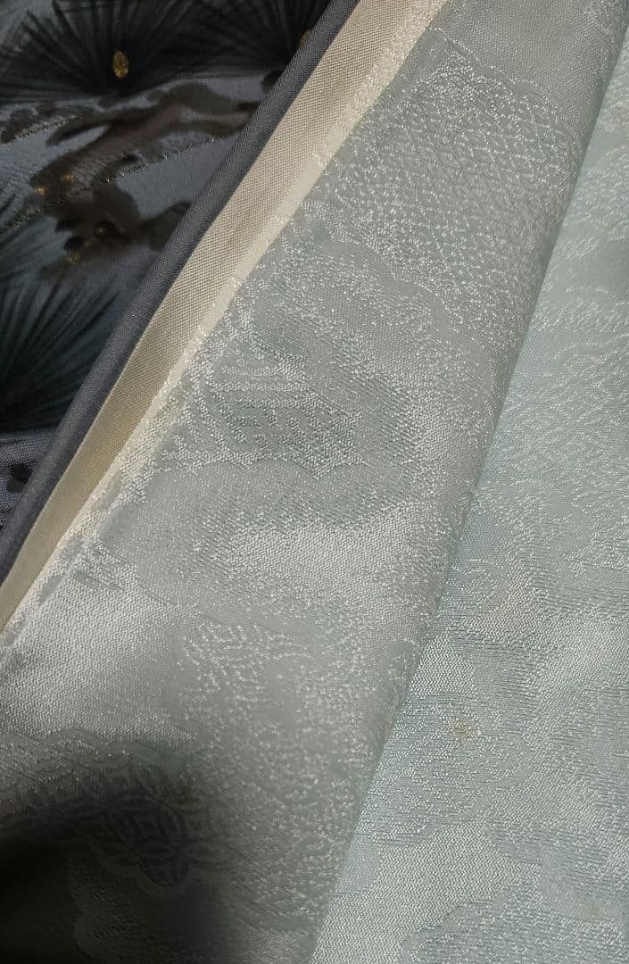 未使用　正絹　お宮参り　七五三　産着　初着　祝着　鷹　男の子　子供用着物