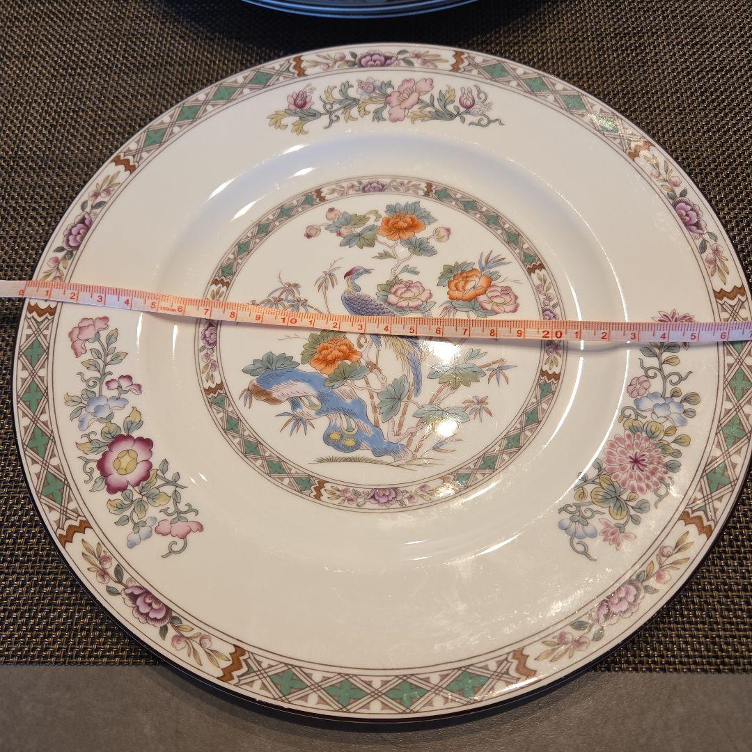  Kutani Crane ボーンチャイナ皿 6枚セット