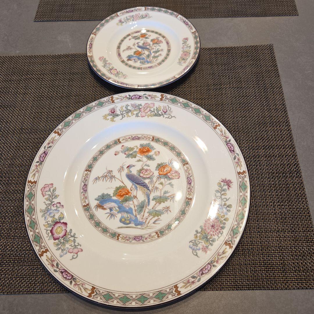  Kutani Crane ボーンチャイナ皿 6枚セット