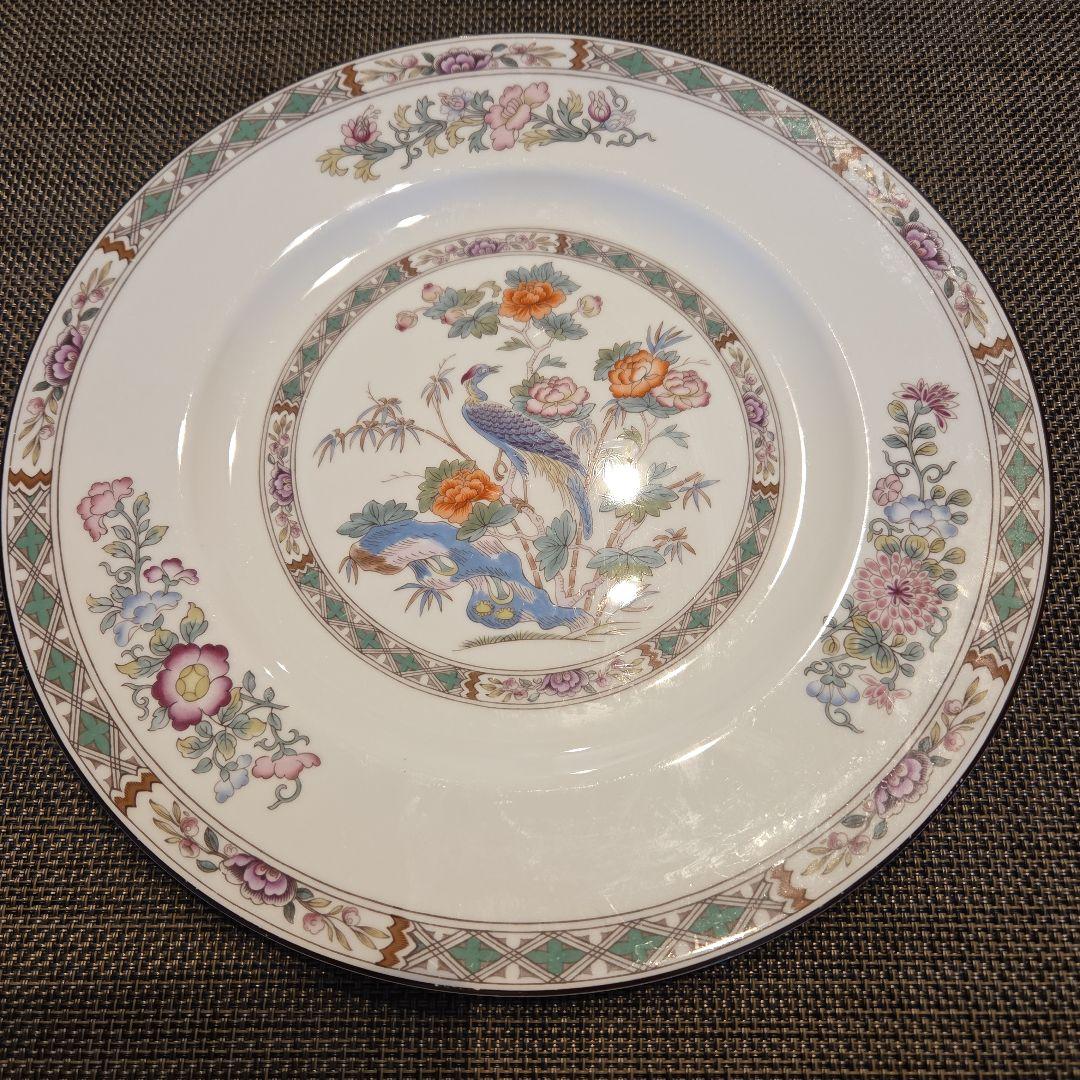  Kutani Crane ボーンチャイナ皿 6枚セット