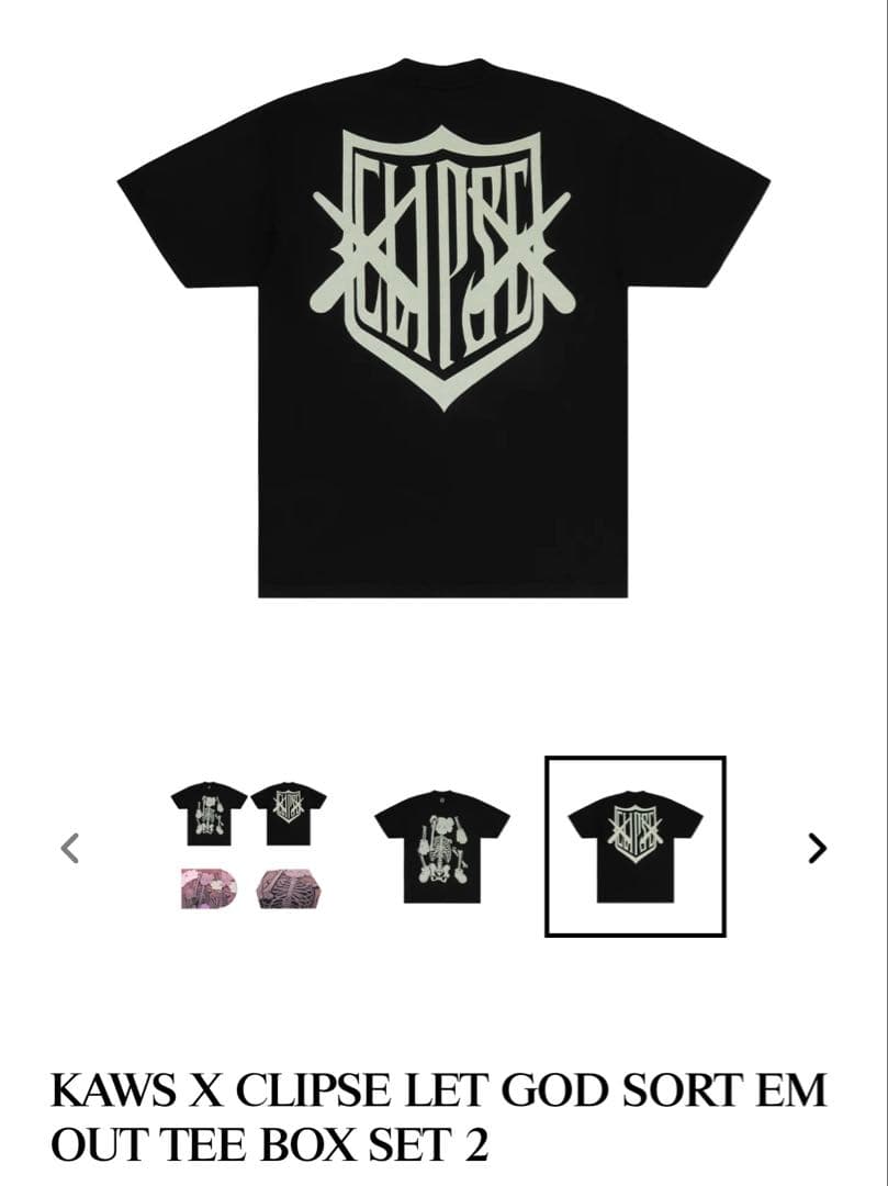 KAWS x CLIPSE CD and TEE BOX SET2 Lサイズ