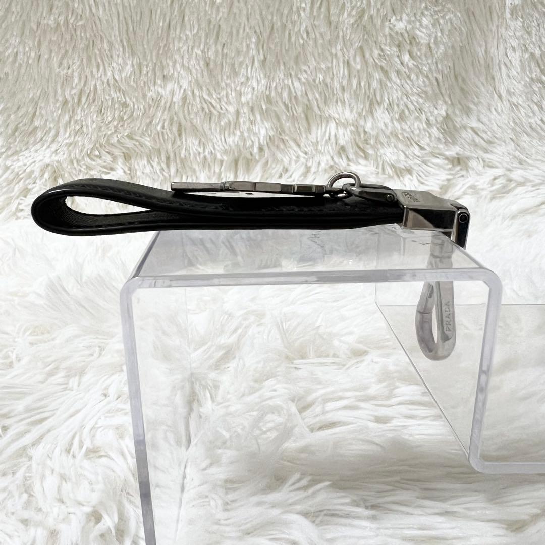 【大人気】お買得 PRADA ロボット キーホルダー レザー サフィアーノ黒