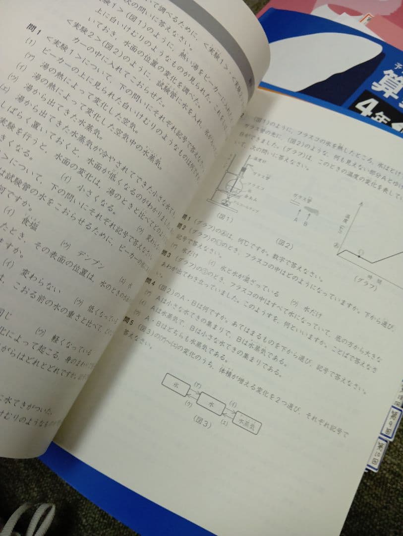 状態良　書き込み解答ほぼ無　四谷大塚4年　国算理社/上下　中古2022年使用