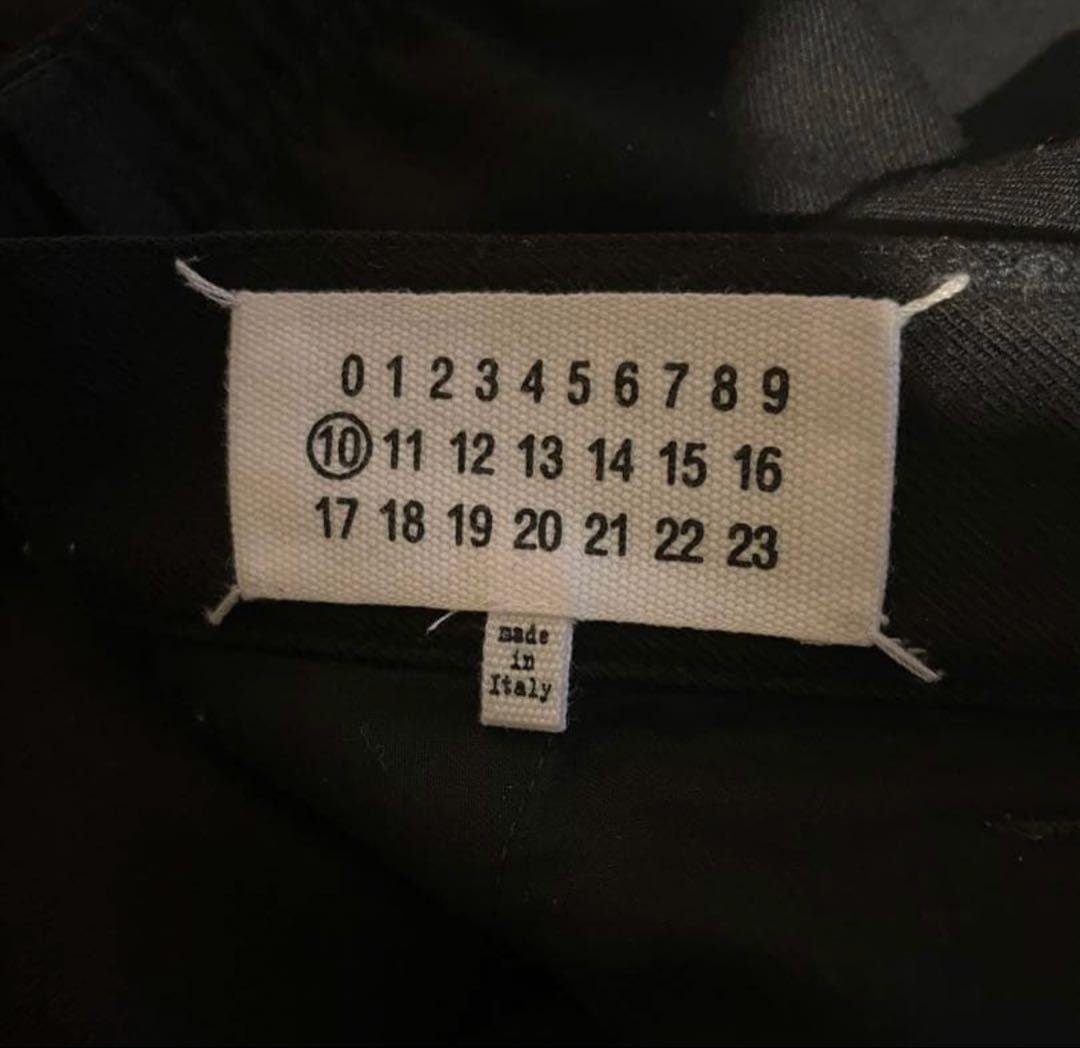 Maison Margiela ウール ワイドスラックス ブラック