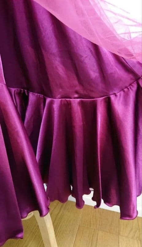 SALE☆チャコット　社交ダンス スカート ワインレッド 　L 定価53900円