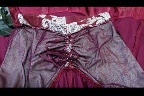 SALE☆チャコット　社交ダンス スカート ワインレッド 　L 定価53900円