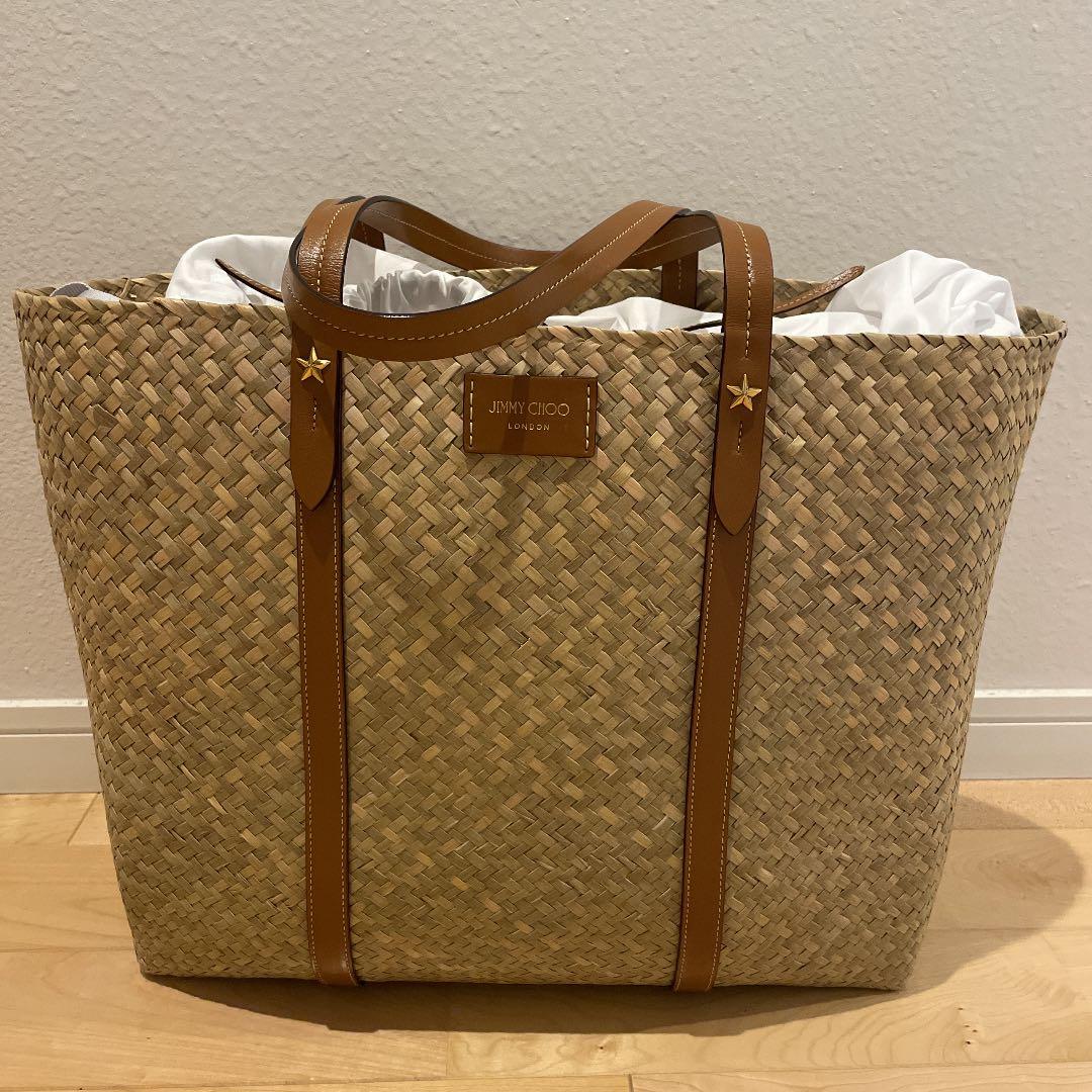 JIMMY CHOO ジミー チュウ　トートバッグ　カゴバック　ラフィア