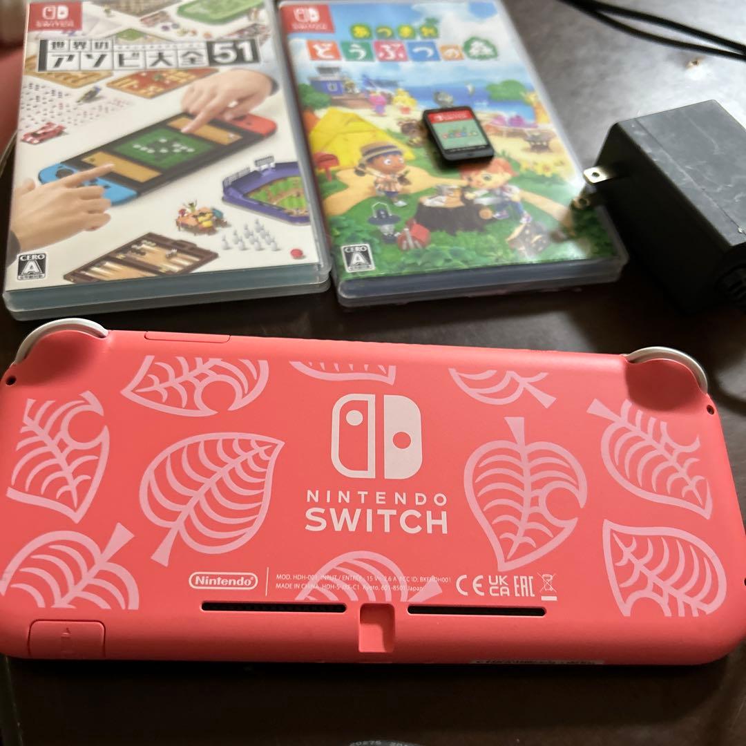 Nintendo Switch Lite ピンク リーフ柄 ゲームソフト2本付き