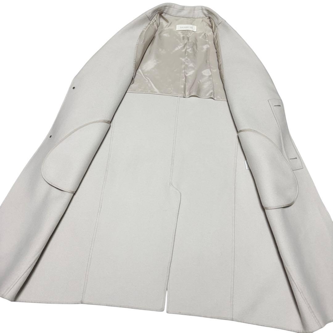 美品 GALERIE VIE ライトメルトン チェスターコート ウールカシミヤ