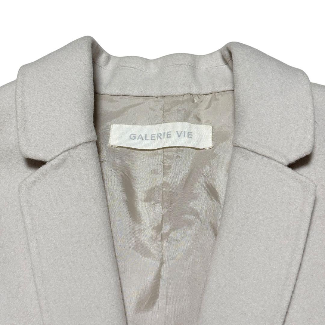 美品 GALERIE VIE ライトメルトン チェスターコート ウールカシミヤ