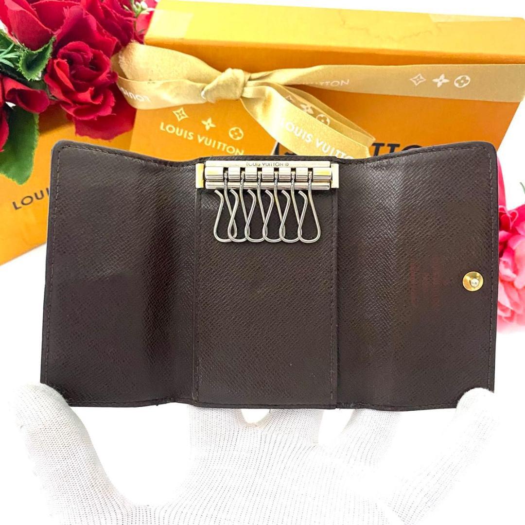 ルイ ヴィトン◎ミュルティクレ6 ダミエ エベヌ キーケース ブラウン ゴールド