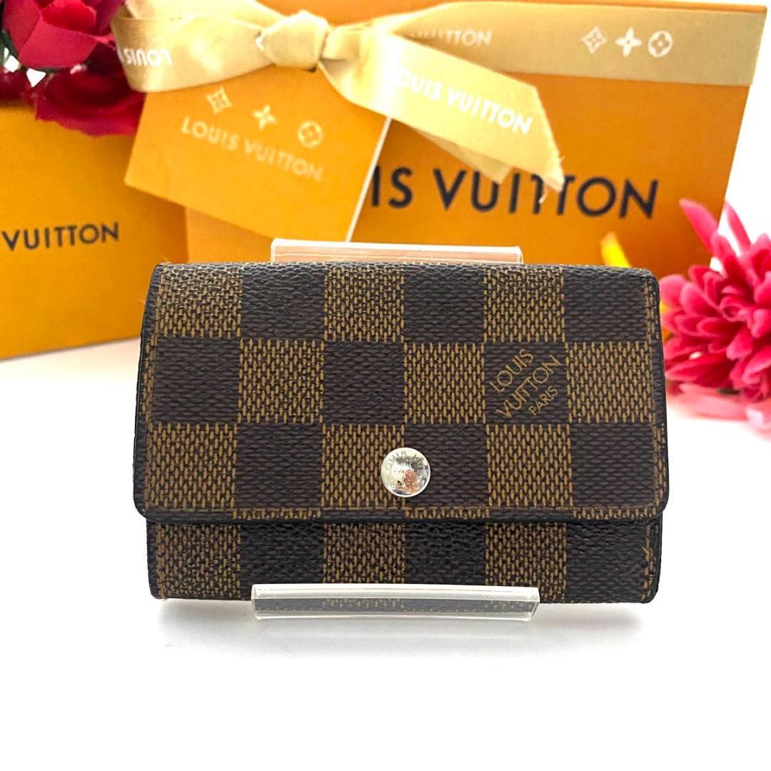 ルイ ヴィトン◎ミュルティクレ6 ダミエ エベヌ キーケース ブラウン ゴールド