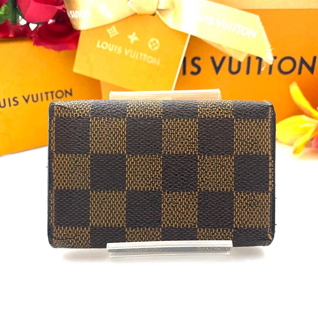 ルイ ヴィトン◎ミュルティクレ6 ダミエ エベヌ キーケース ブラウン ゴールド