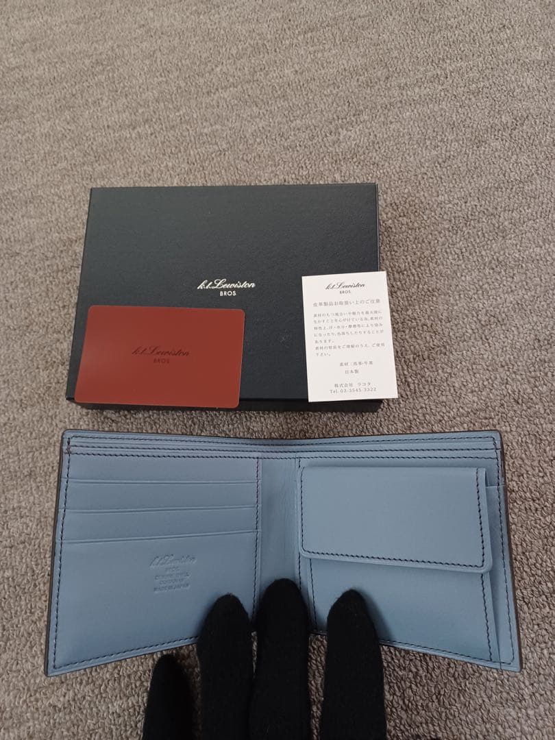 【新品未使用】K.T.ルイストン コードバン 二つ折り 財布　小銭入れ付き
