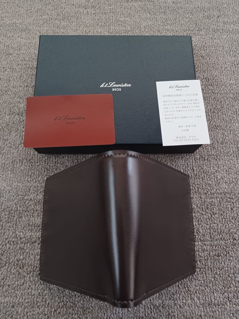 【新品未使用】K.T.ルイストン コードバン 二つ折り 財布　小銭入れ付き