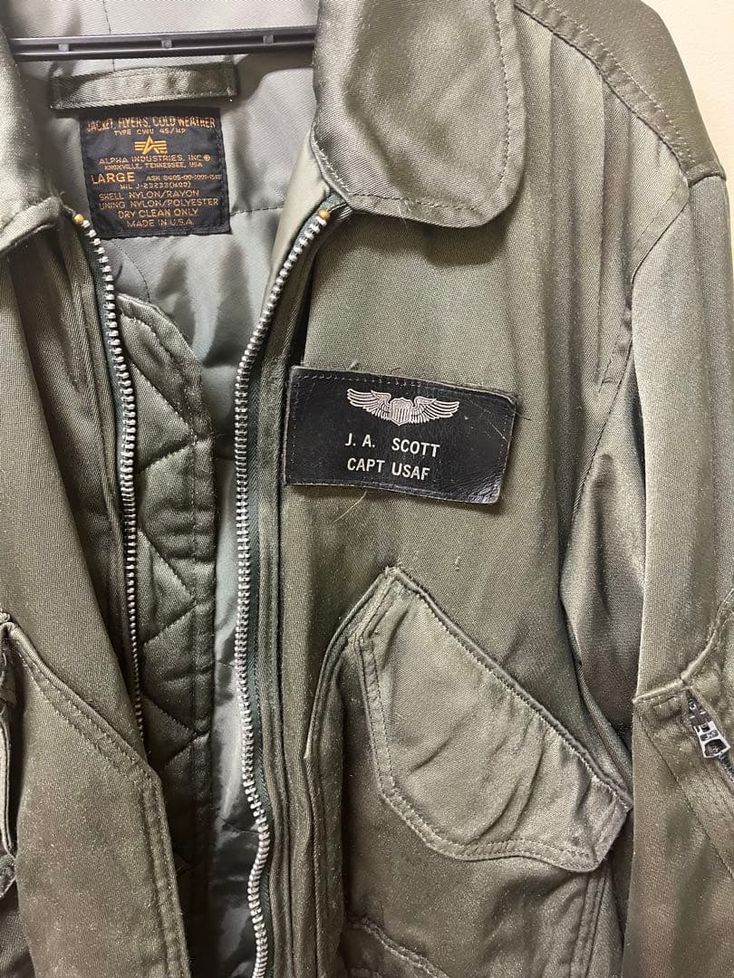 【USA製】alpha アルファ CWU-45MP ミリタリーフライトジャケット