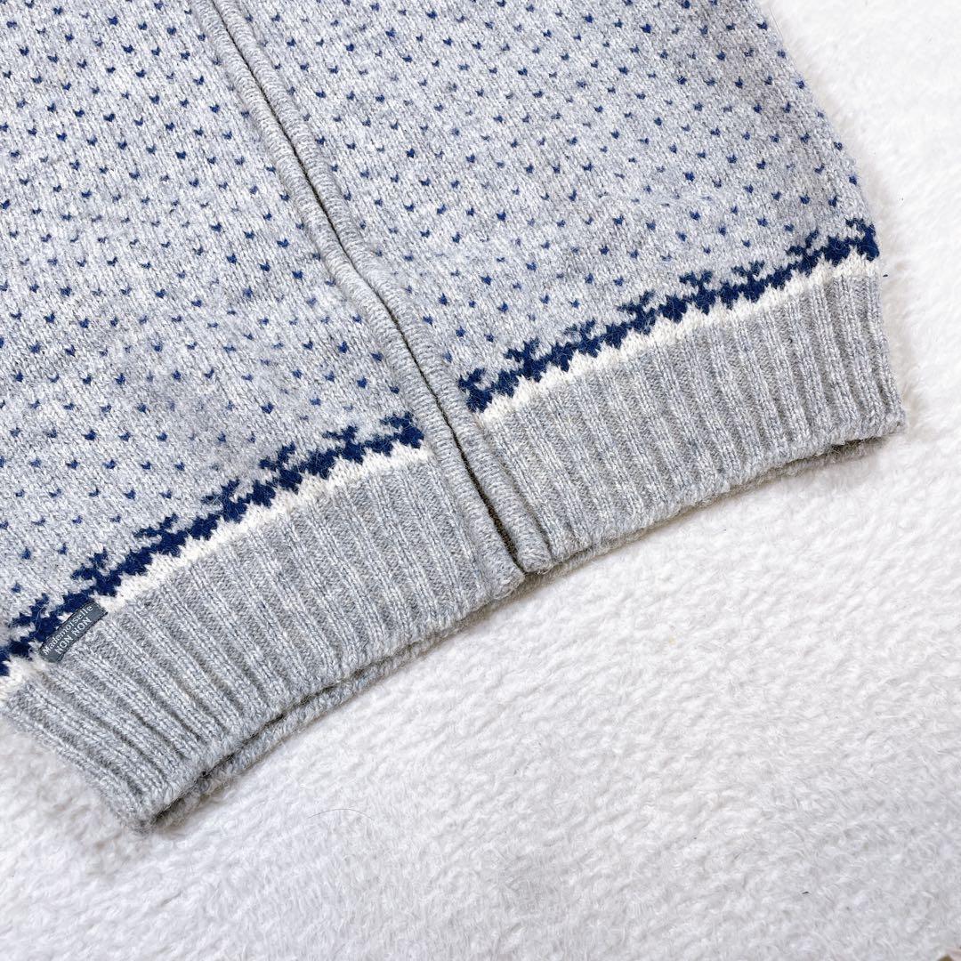 マドモアゼルノンノン×ジャミーソンズ　ハートドット柄　ニットベスト　グレー