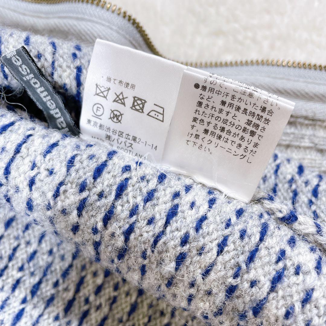 マドモアゼルノンノン×ジャミーソンズ　ハートドット柄　ニットベスト　グレー