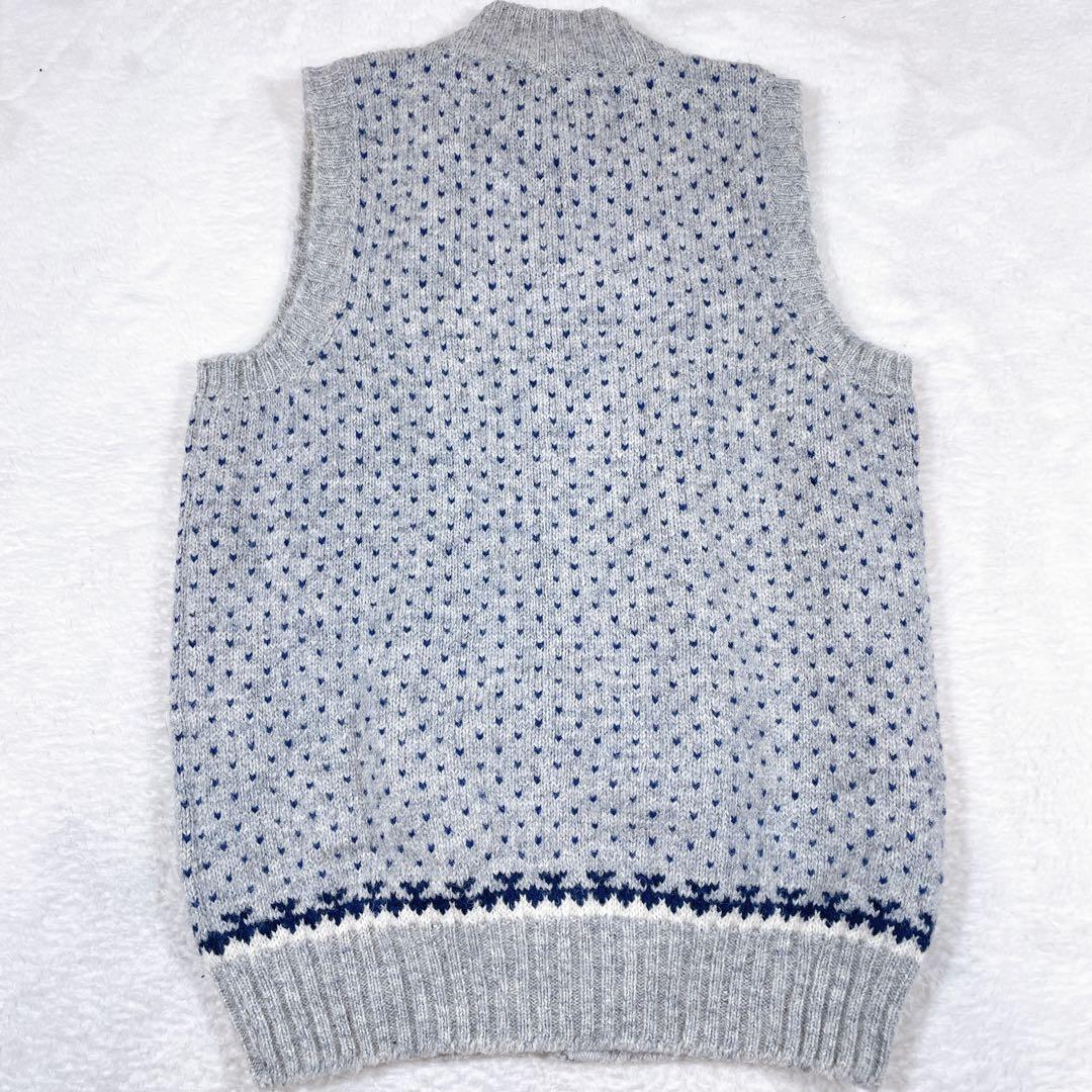 マドモアゼルノンノン×ジャミーソンズ　ハートドット柄　ニットベスト　グレー