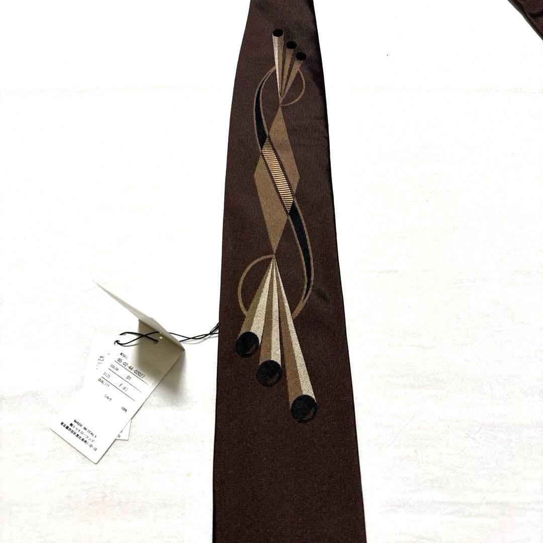 新品未使用　フランコミヌッチ　トゥモローランド　ネクタイ　ダークブラウン　タグ付