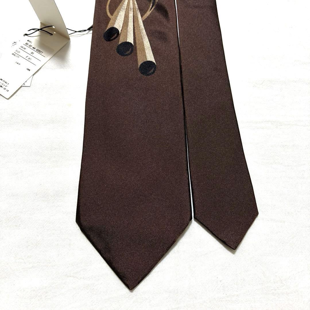 新品未使用　フランコミヌッチ　トゥモローランド　ネクタイ　ダークブラウン　タグ付
