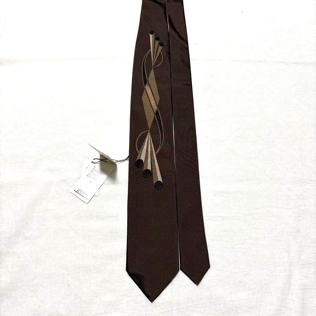 新品未使用　フランコミヌッチ　トゥモローランド　ネクタイ　ダークブラウン　タグ付