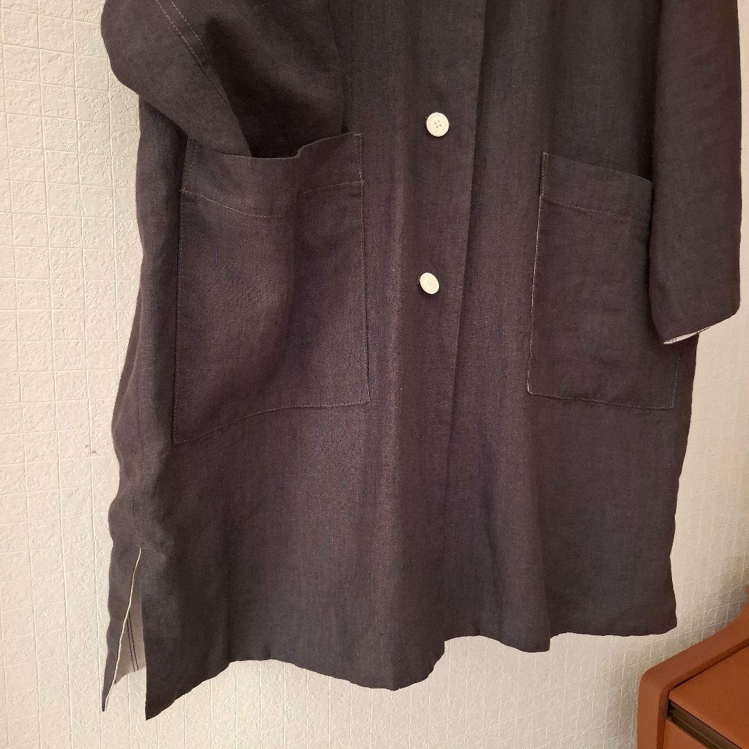 新品コンジェペイエ　リバーシブルリネンコート