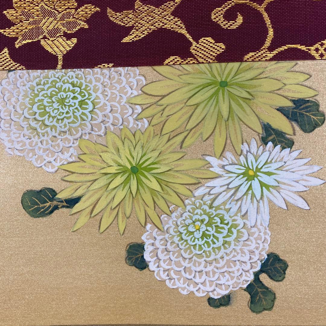 美品 掛け軸 国井幸雪作 金地 立雛図 共箱 縁起物 桃の節句 二重箱 雛人形