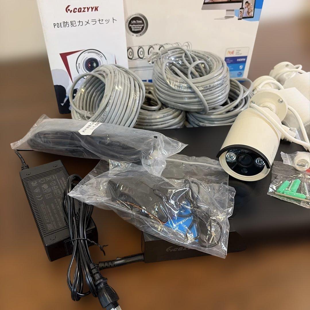 防犯カメラ4台　500万画素　2TBHDD 12/15までお値下げ中‼️