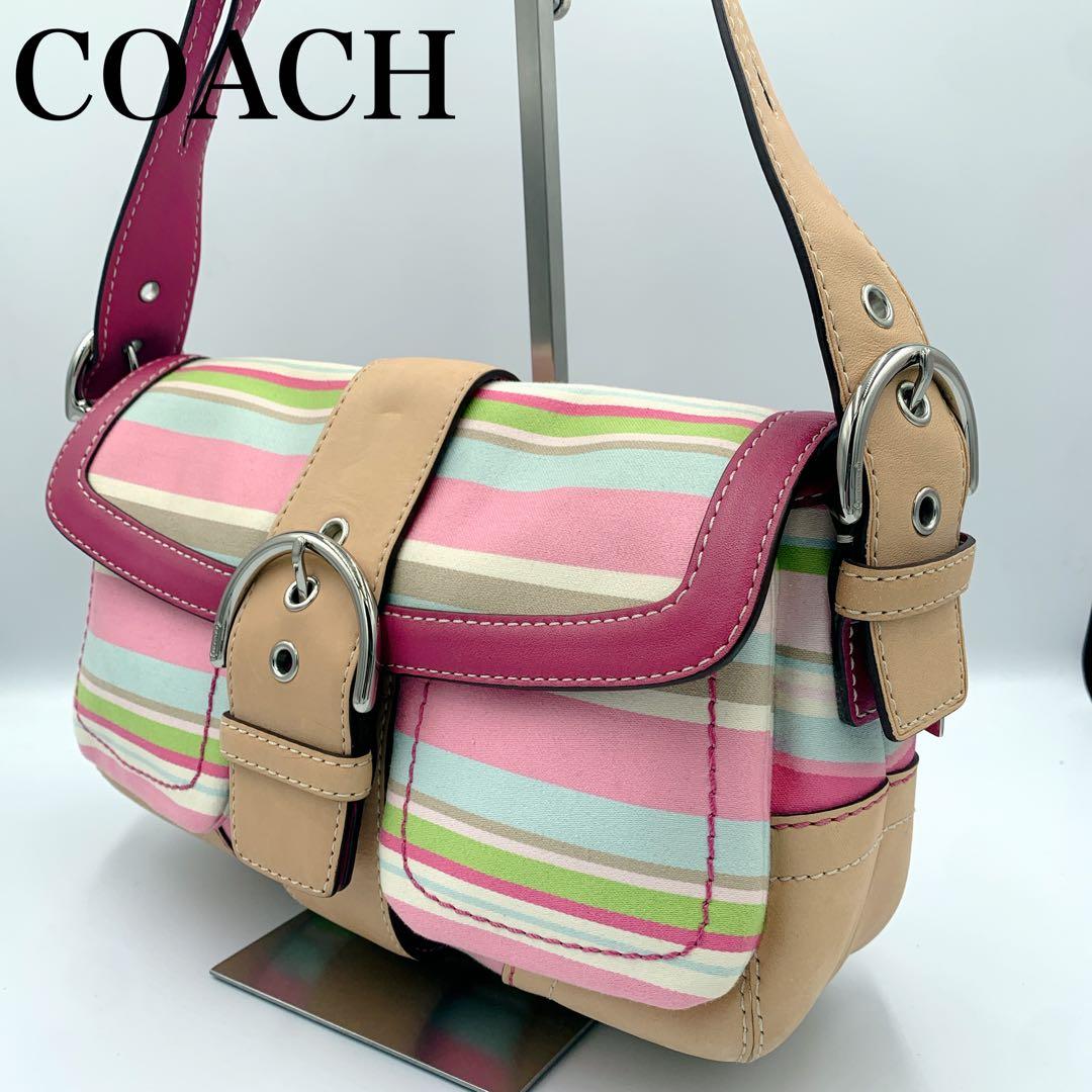COACHコーチ ソーホー　ショルダーバッグ　キャンバス　マルチカラー