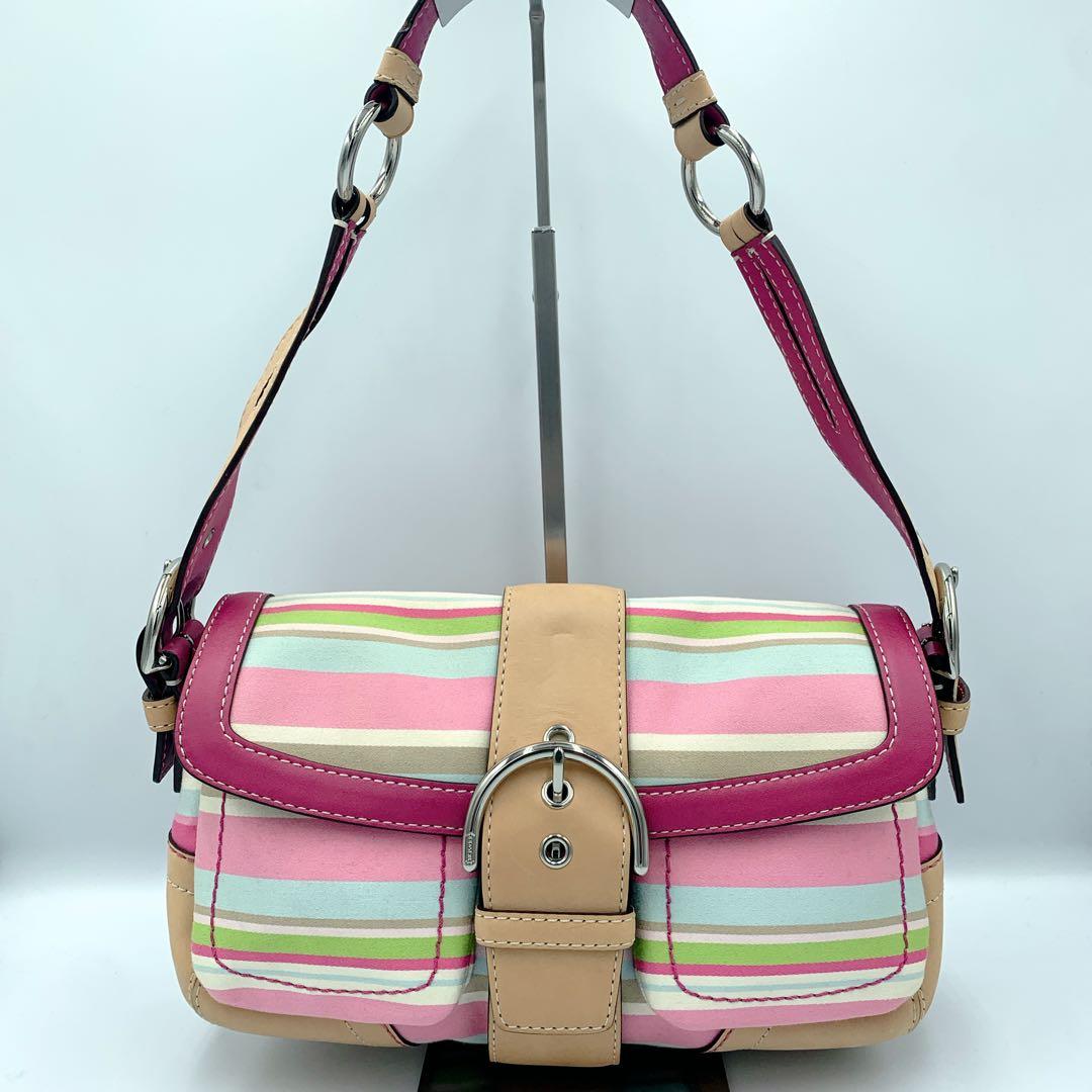 COACHコーチ ソーホー　ショルダーバッグ　キャンバス　マルチカラー