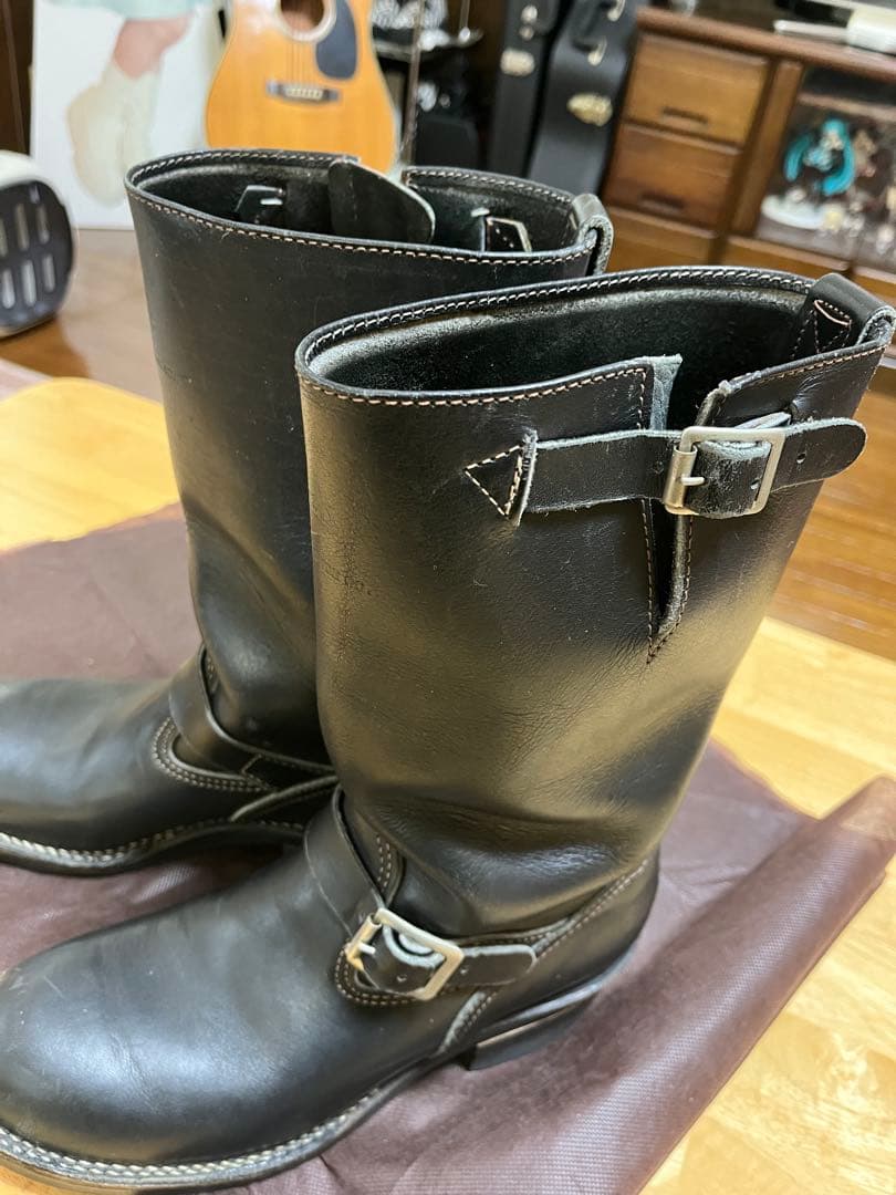 Wesco/ウエスコエンジニアブーツ/カスタムBoss黒USA8.5/26.5