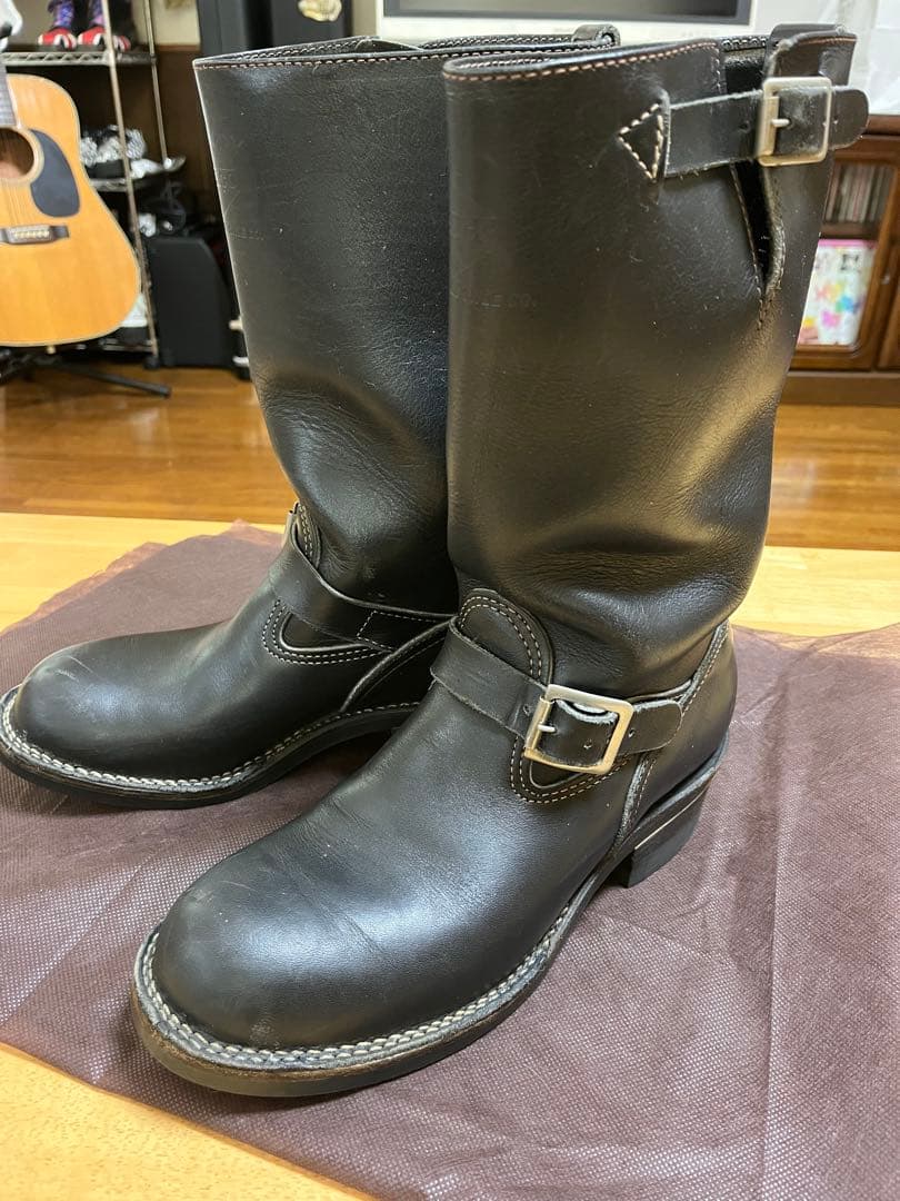 Wesco/ウエスコエンジニアブーツ/カスタムBoss黒USA8.5/26.5